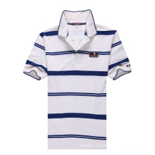 Cotton Stripes Golf Polo para homens